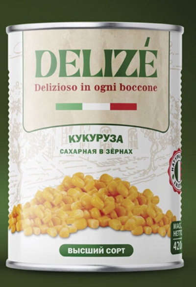 Кукуруза сахарная Delize с ключом 425 мл