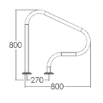 Поручень Aquaviva ARP-F (AISI316)