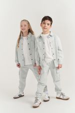 Рубашка джинсовая "Серо-голубой" 7+