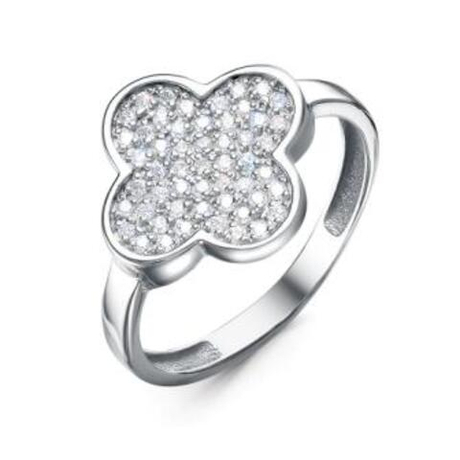 Кольцо из серебра с фианитами