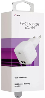 Зарядное устройство VLP G-Charge 20W USB-C+USB-A PD QC USB, USB Type-C белый