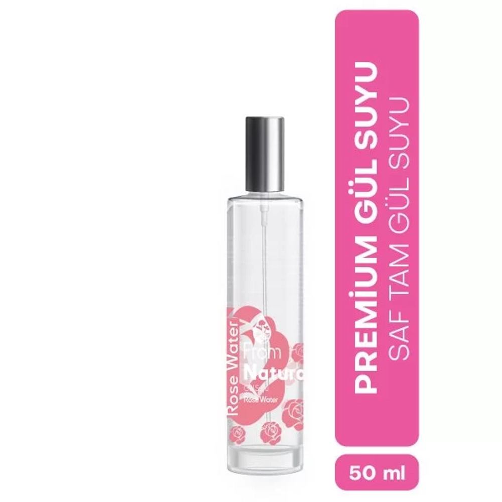 Розовая вода для лица From Natura Premium Rose Water, 50 мл