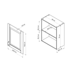 Кухонный модуль, 60х32х75, Стокгольм Светлый, навесной, из массива дерева, белый