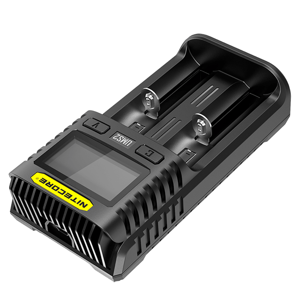 Зарядное устройство Nitecore UMS2 , 18650/21700, USB-C с QC-входом на 2*АКБ, Совместим с Li-ion/IMR
