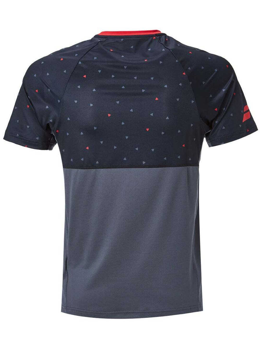 Футболка мужская теннисная Babolat Compete Crew Neck Tee M - black/poppy red