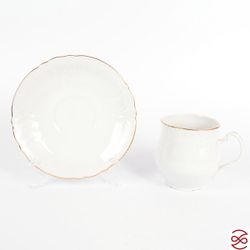 Кружка с блюдцем Джонас Bernadotte Белый узор 310 мл