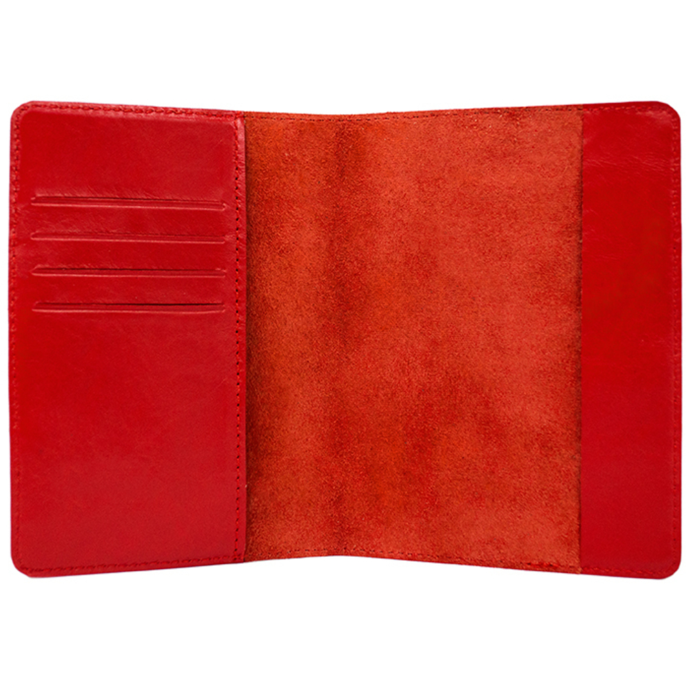 Обложка на паспорт «Waves». Цвет красный