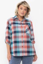 Рубашка Аланта НЬЮ (зелено-оранжевая) Б14038-18М LT Collection