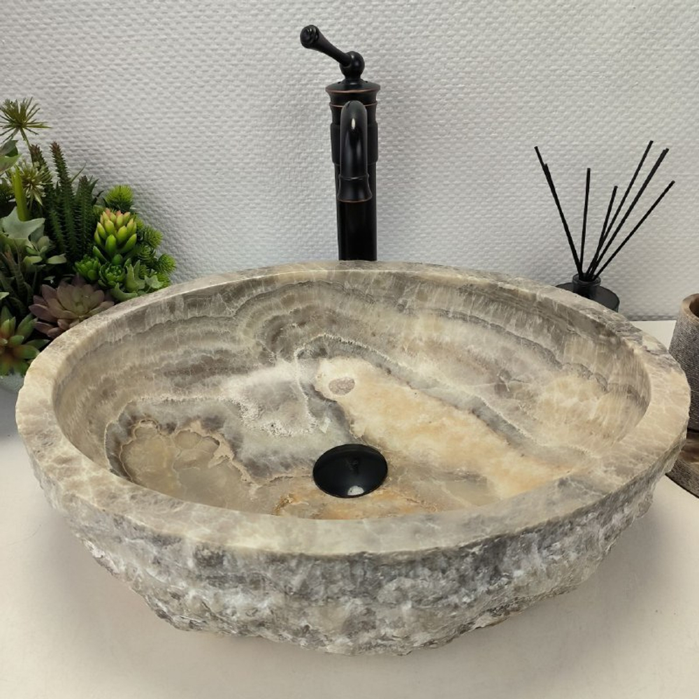 Раковина из оникса Erozy Grey EO-62226 51*39*15 0096