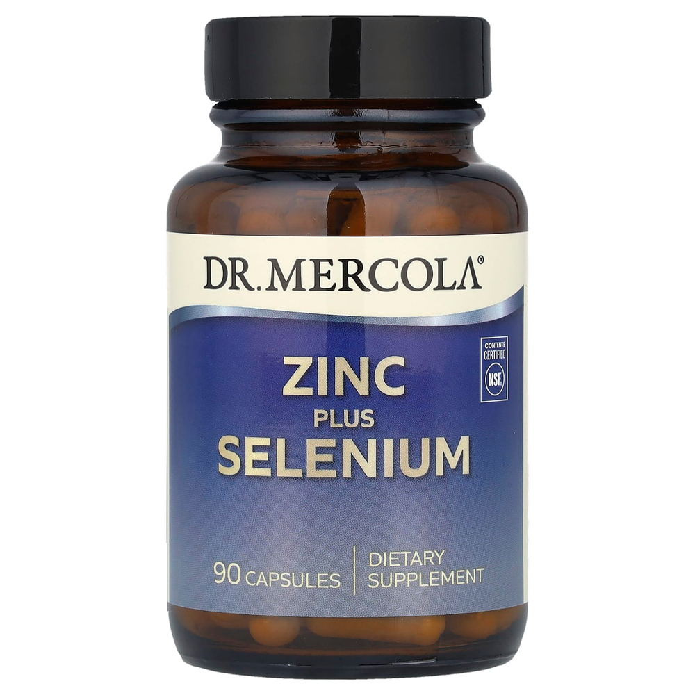 Dr. Mercola, цинк и селен, 90 капсул