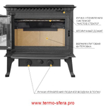 Печь-камин Везувий RICH-15 "Антрацит"