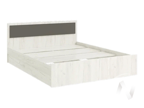 Кровать 1;4м Спальня Фиеста NEW (дуб крафт белый/графит)