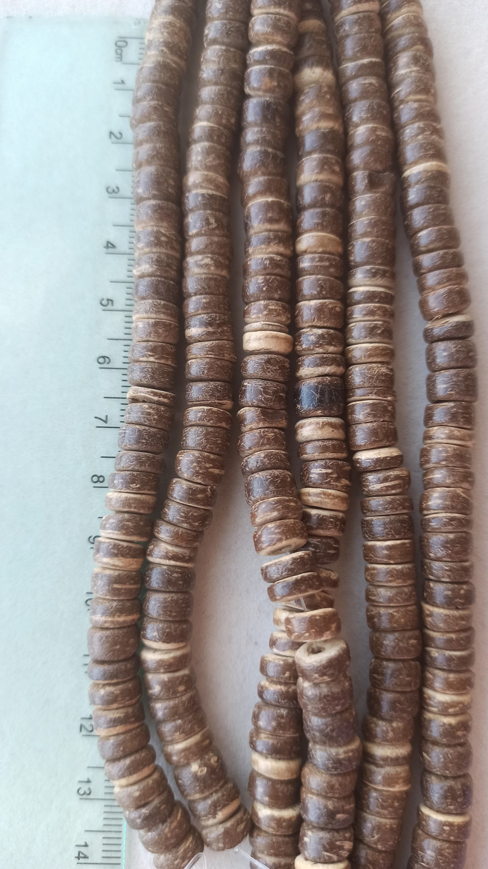 бдр-тк84 Бусины деревянные из кокоса, рондель 8*4мм, темно-коричный, ок. 38см