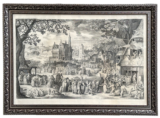 Николас де Брюйн Н. (гравёр), Винкбонс Д. (живописец). Фламандская ярмарка. Фландрия. 1634