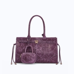 MANC КОЖАНАЯ СУМКА "ZOUZOU", ФИОЛЕТОВЫЙ