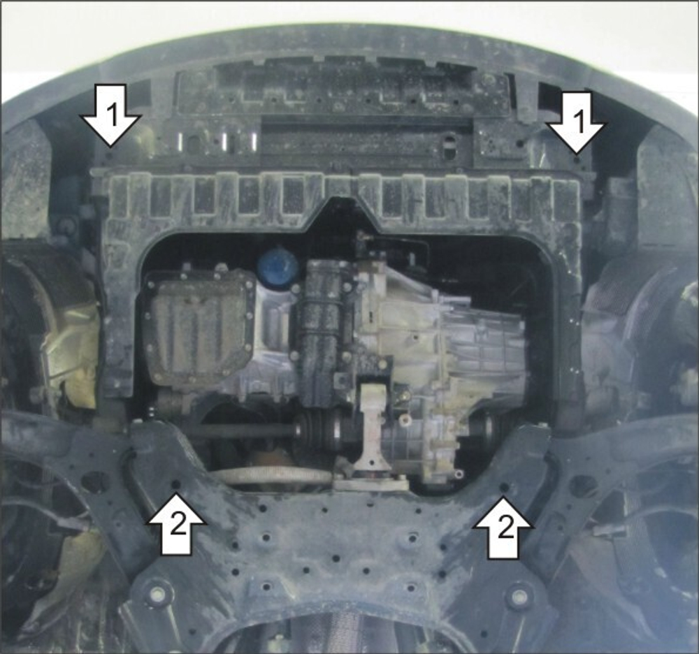 Защита стальная 2мм Д,КПП Hyundai Solaris 2011-2017 гг. MOTODOR.70901