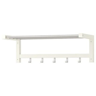 Вешалка настенная IKEA TJUSIG (ЧУСИГ), Белый, 79 см