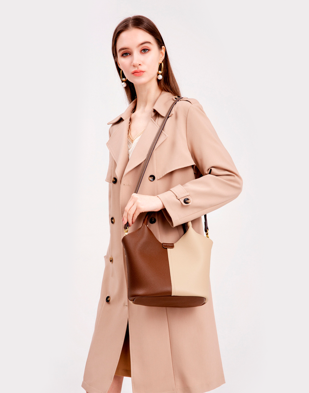 Сумка XOXO LEGENDS СИМОНА | Бежевый с коричневым