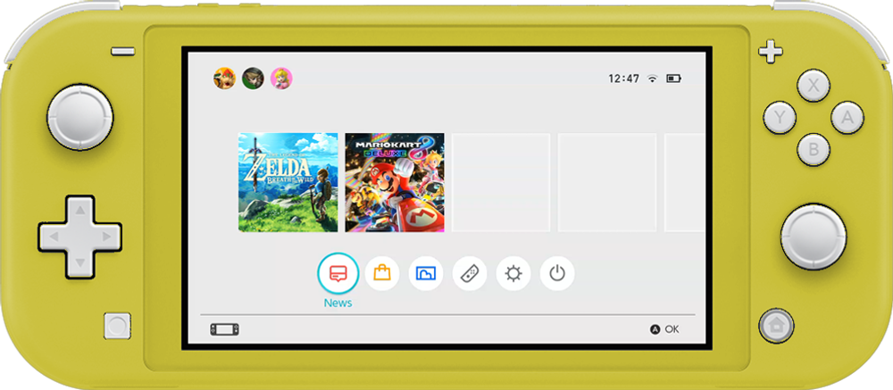 Игровая приставка Nintendo Switch Lite 32 ГБ HDD, без игр, желтый