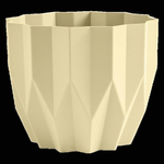 Кашпо для цветов пластиковое 0,8л d-13см «Геометрия» Желтый