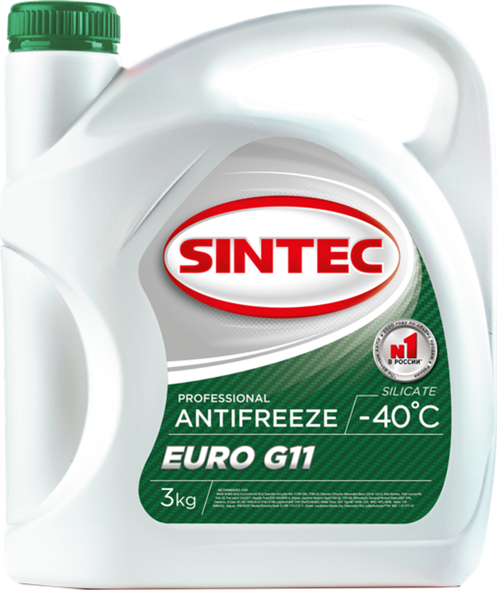 Антифриз Sintec Euro зеленый G11 (-40) 3 кг