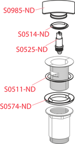 Водослив для умывальника click/clack 5/4" Alca Plast A393, цельнометаллический