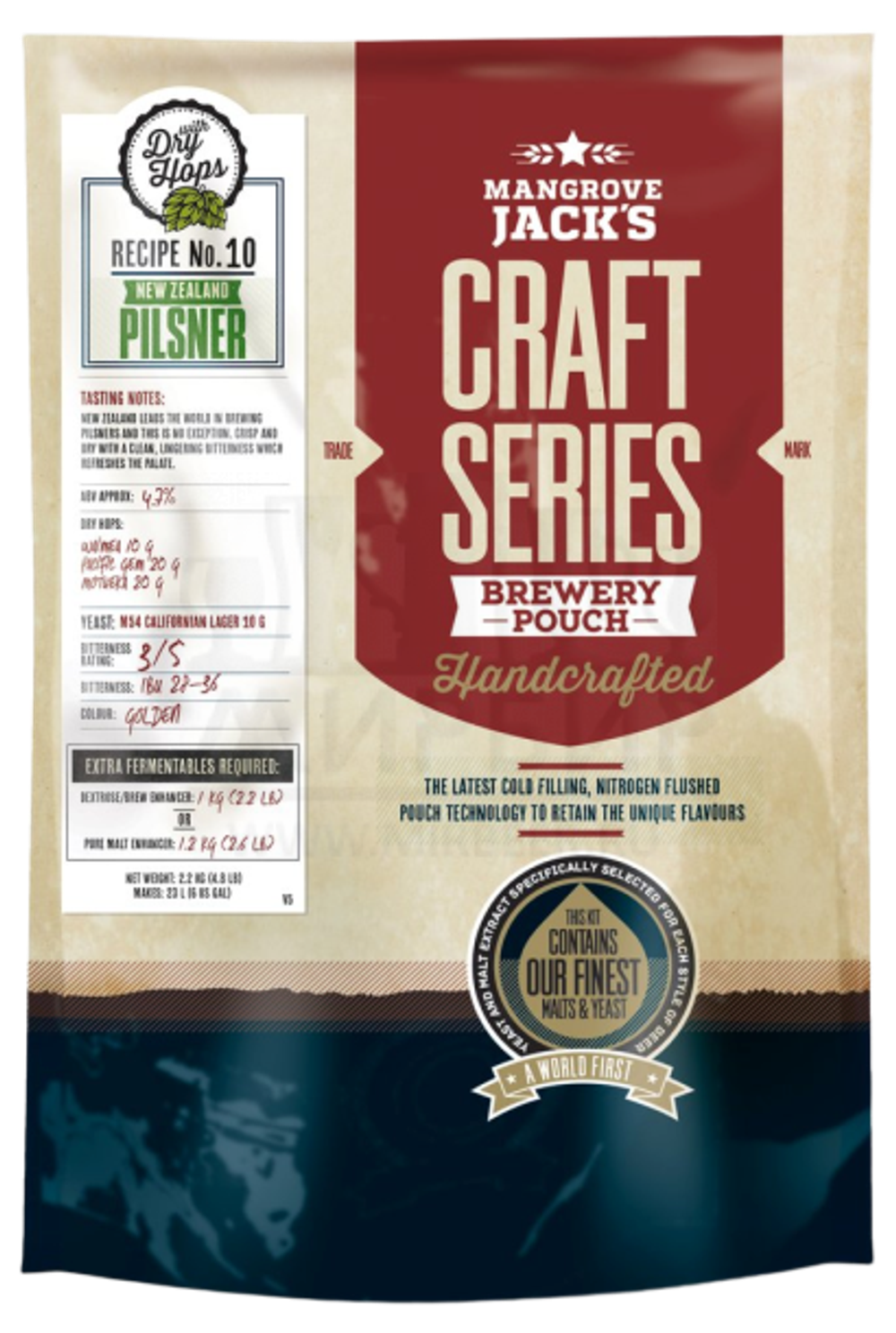 Солодовый экстракт Mangrove Jack's Craft Series "NZ Hopped Pils", 2,2 кг