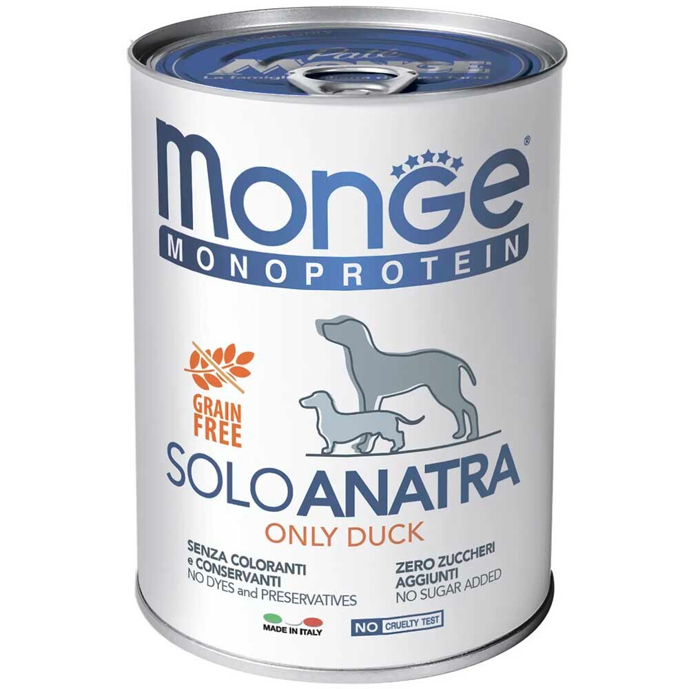 Monge Dog Solo 400 г утка - консервы для собак (паштет)