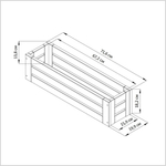 Ящик навесной деревянный Эпларо, белый