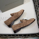 Мужские лоферы Brunello Cucinelli коричневого цвета