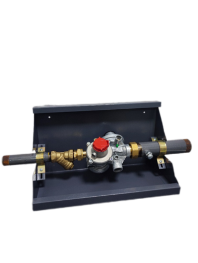 Шкафной газораспределительный пункт ГРПШ ОХТА-RF-10-1-ЛП-Ф исп.25/1 (серый)