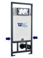 Унитаз подвесной WeltWasser WW GELBACH 10000012045 с крышкой микролифт, безободковый, смыв торнадо, в комплекте с инсталяцией, серый матовый