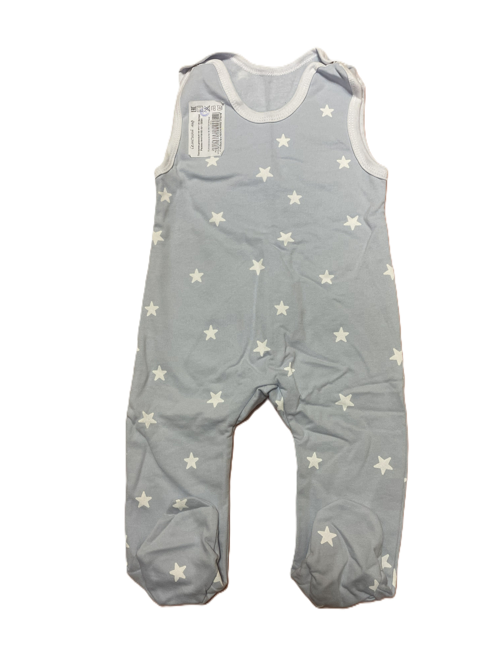 Ползунки длинные на кнопках из футера (100% хлопок с начесом) на рост 80 см