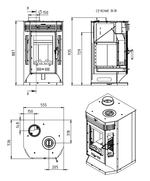 Печь-Камин Москва 9 с плитой