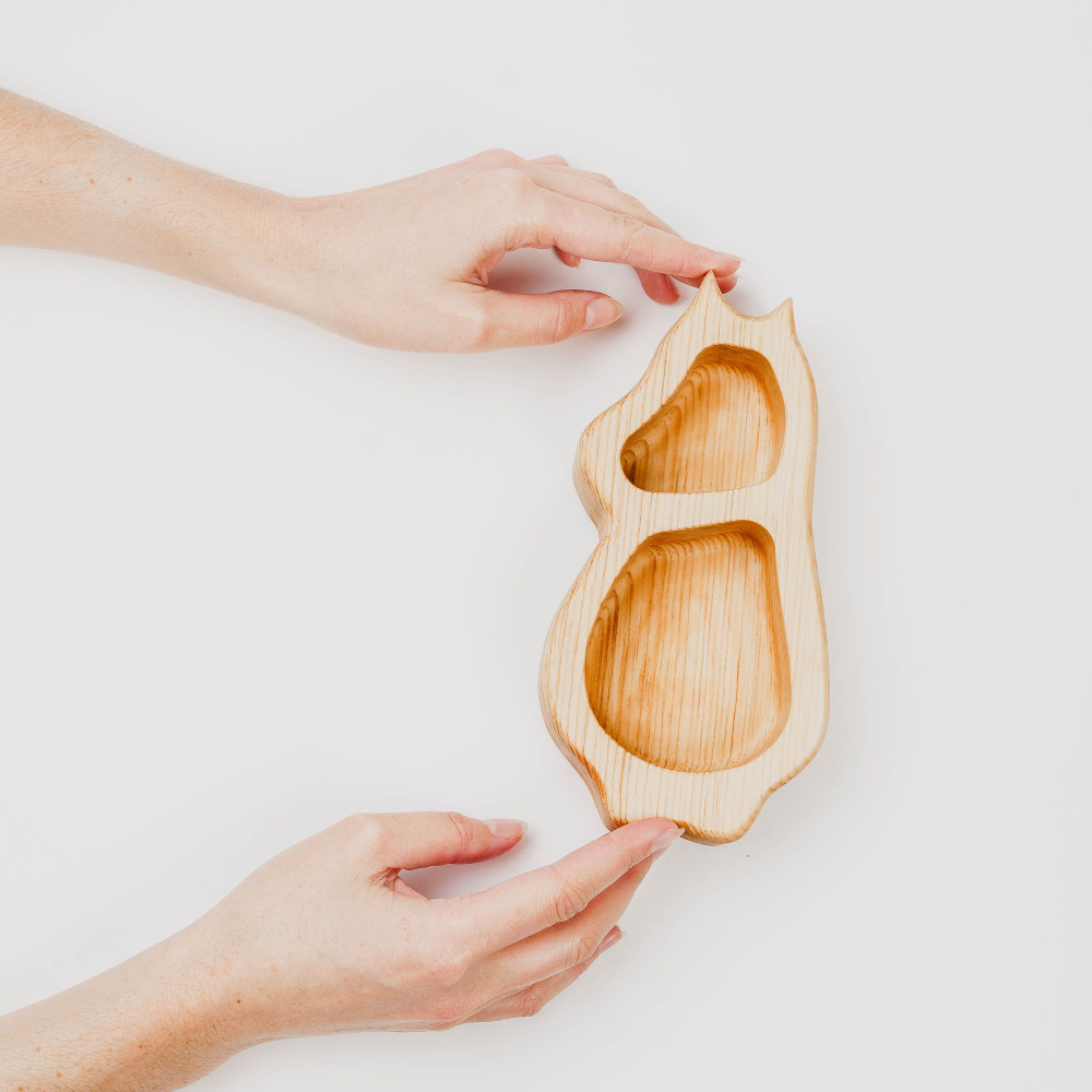 Менажница "Муми-тролли" из Сибирского кедра