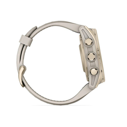 Умные часы Garmin Fenix 8 43mm, Amoled, Sapphire, Soft Gold with Fog Gray/Dark Sandstone Silicone Band (010-02903-11)