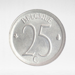 Belgium, 25 Centimes - Baudouin I (French Text), 1974, VF