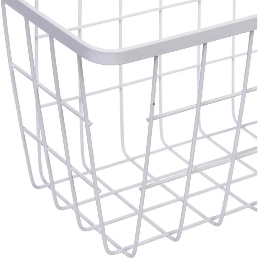 Корзина металлическая универсальная «ФАРГО», цвет белый, 29*12*13см (лейбл)