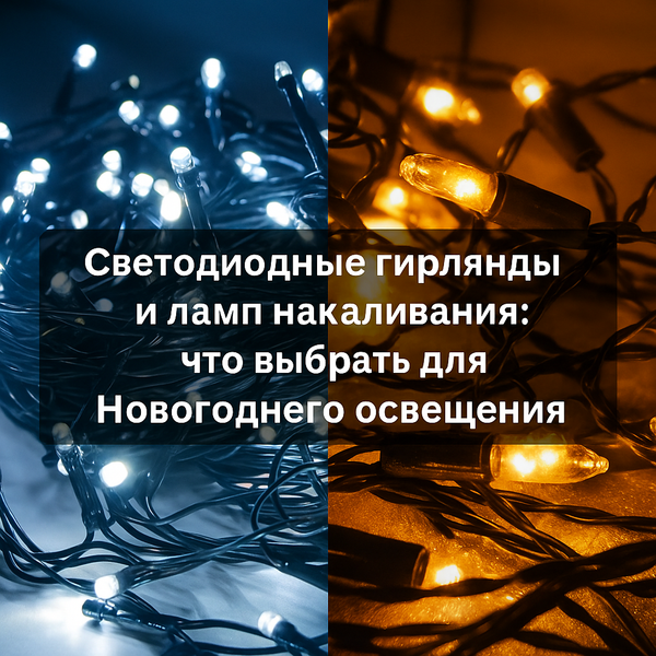 Светодиодные гирлянды и ламп накаливания: что выбрать для Новогоднего освещения