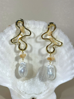 Серьги Морская история, Перламутр и Жемчуг