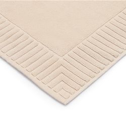 Коврик для ванной с фактурным бортиком кремового цвета из коллекции Essential, 50x80 см