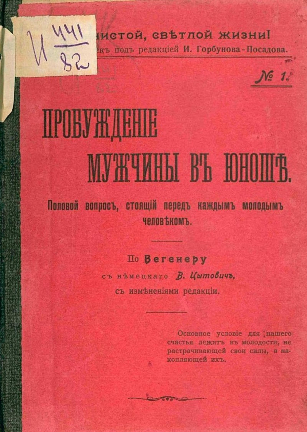 Пробуждение мужчины в юноше. Половой вопрос, стоящий пред каждым молодым человеком | Ханс Вегенер