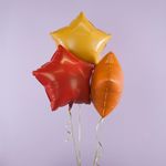 Шар (18''/46 см) Звезда, Красный, Сатин, 1 шт.