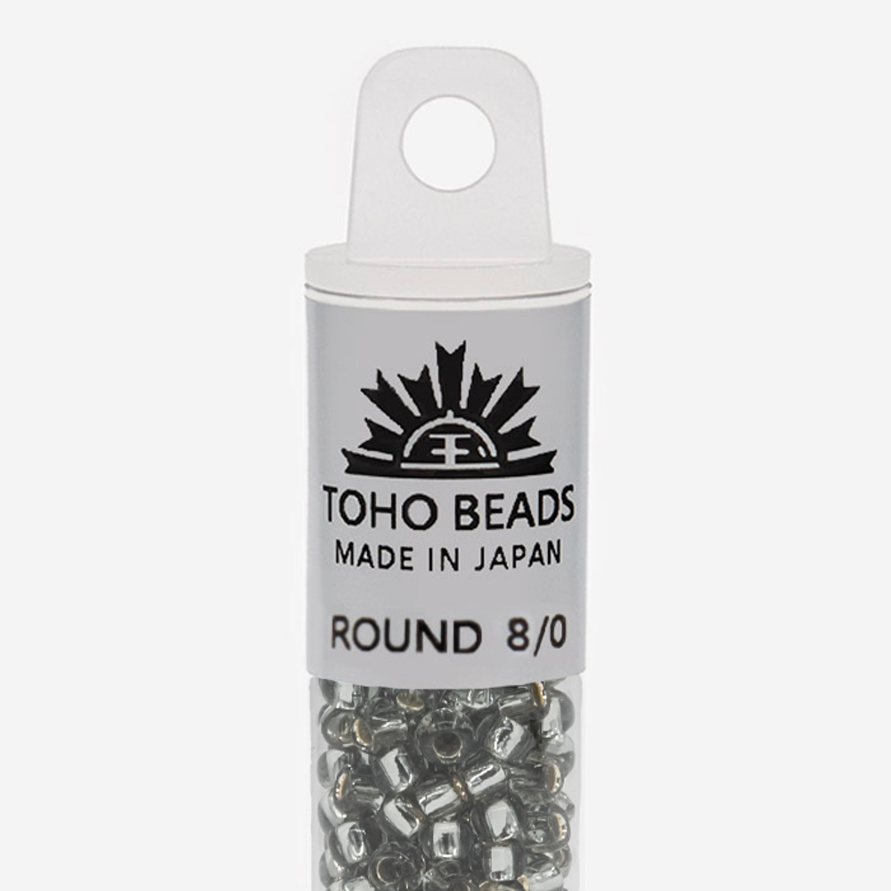 Японский бисер TOHO Round 8/0 (№29), с внутренним серебрением, прозрачный