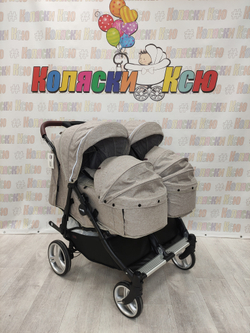 Коляска для двойни  CARRELLO  Connect CRL-5502 Cotton Beige