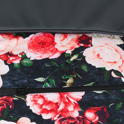 Детская коляска Pituso Confort Plus 2 в 1 27 Цветы+Кожа Тем.Графит