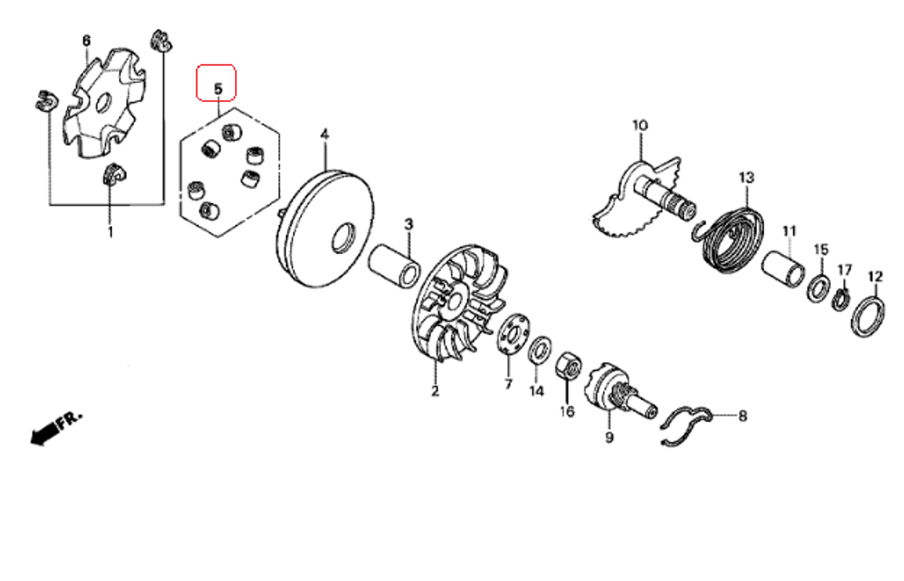 22123-GEZ-640. ROLLER SET, WEIGHT. HONDA