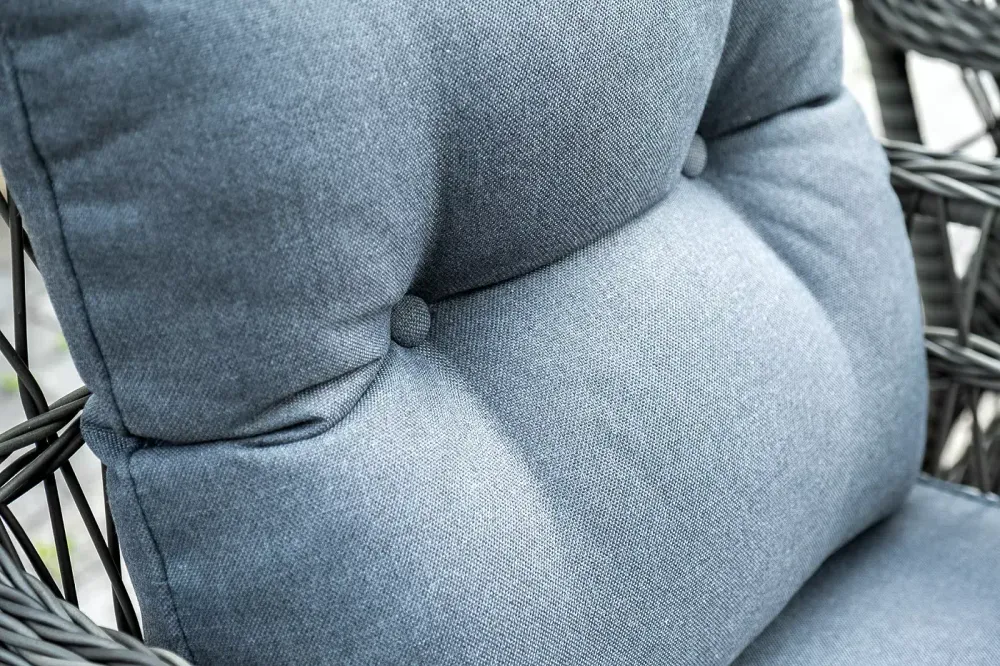 "Цесена" обеденная группа плетеная из искусственного ротанга, цвет графит