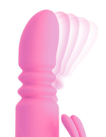 Розовый вибромассажёр с клиторальным зайчиком WOW! G-MOTION RABBIT - 26 см. (Цвет: розовый)