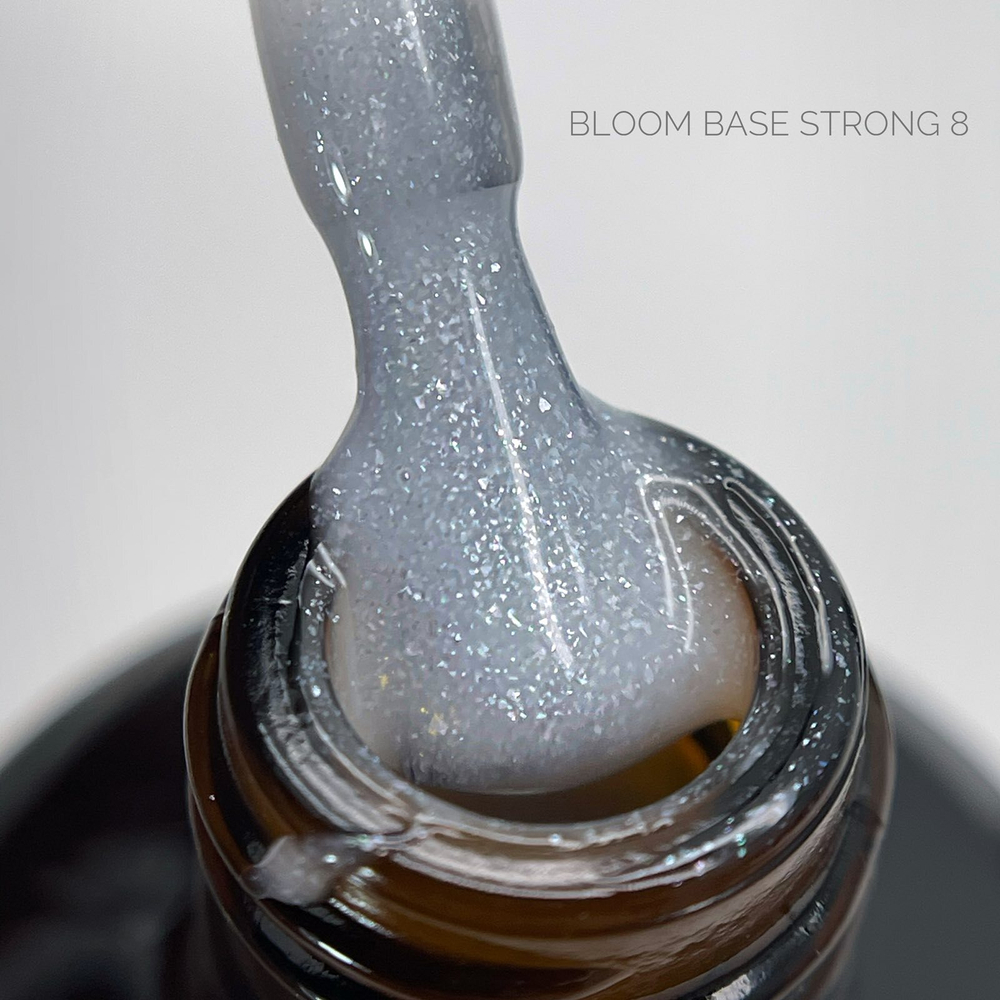 Bloom Strong base 08 - База жесткая молочная с шиммером, 15 м